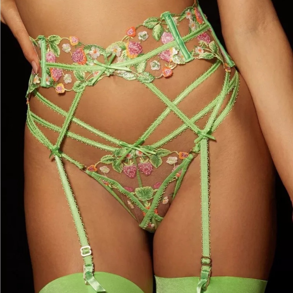 NWT Honey Birdette Lottie Suspender Garter size Small orig $100